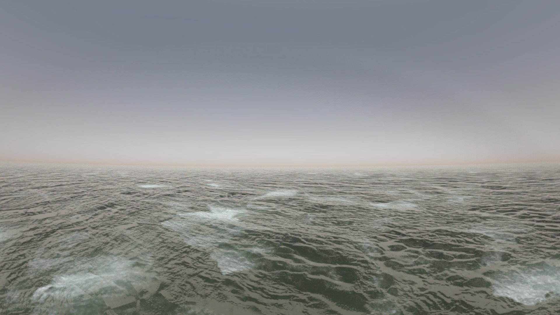 Ocean Cloudy Sky 3d model