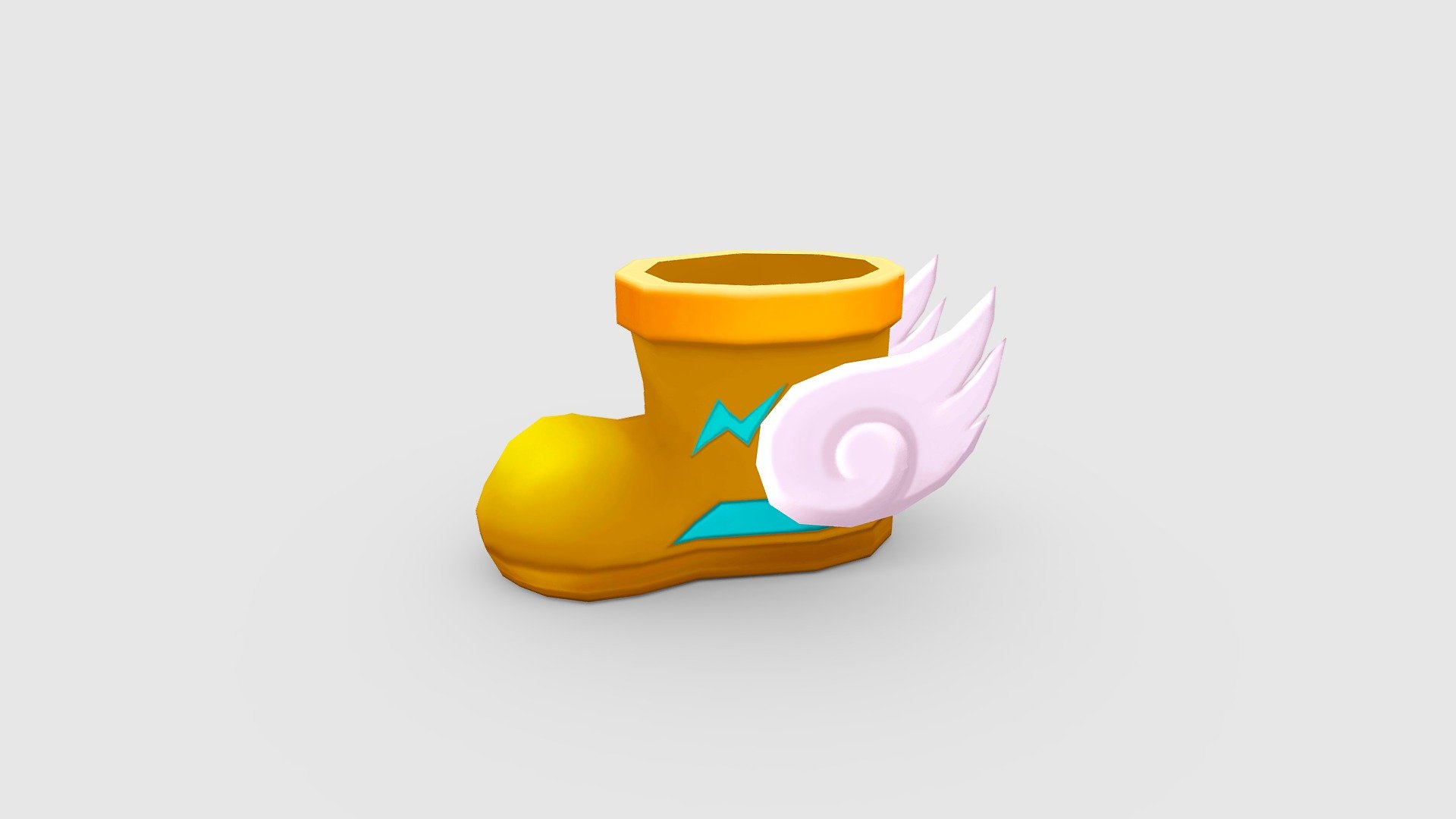 Cartoon flying shoe 3d model