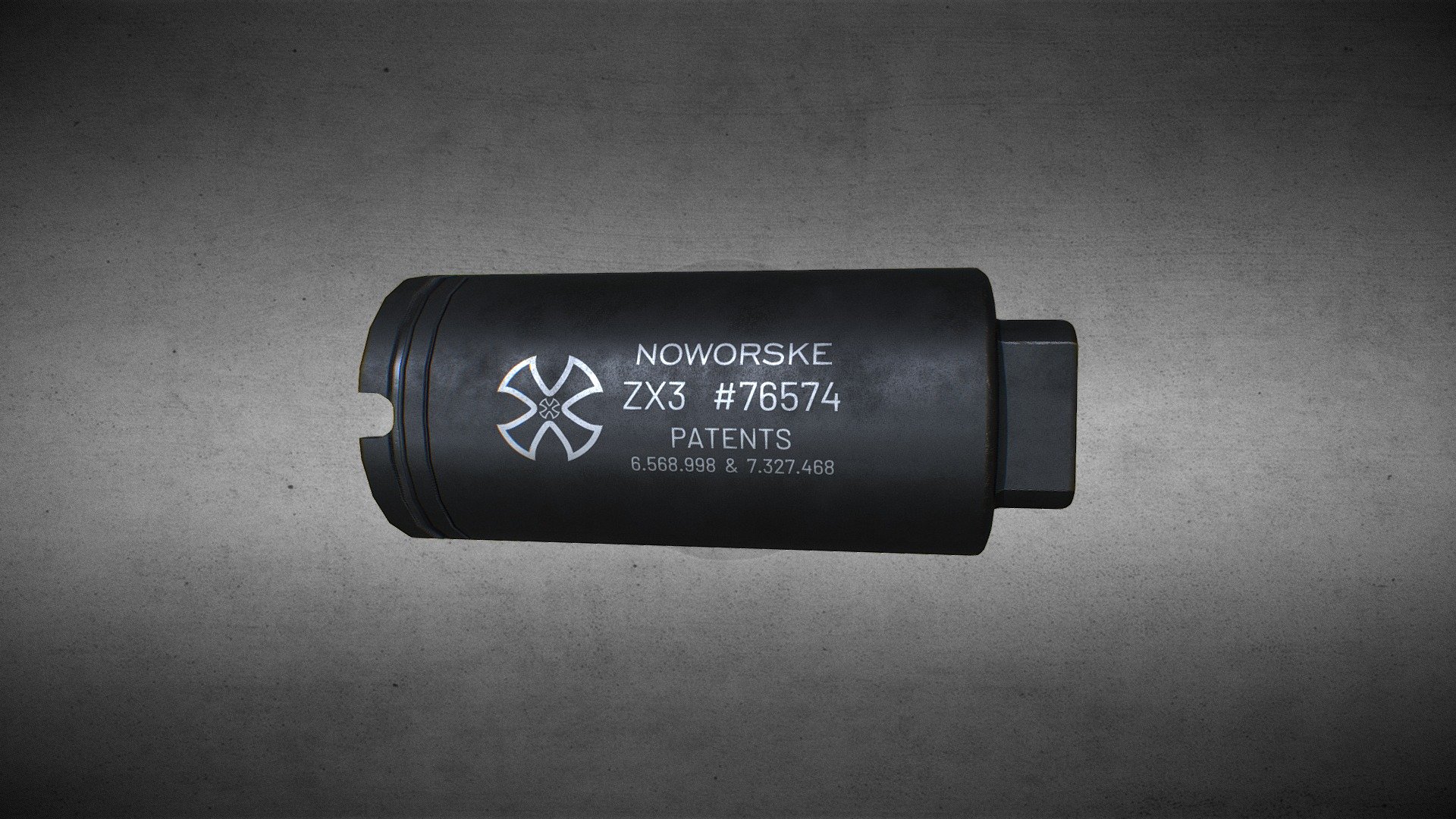 Noworske ZX3 Flash Suppressor 3d model