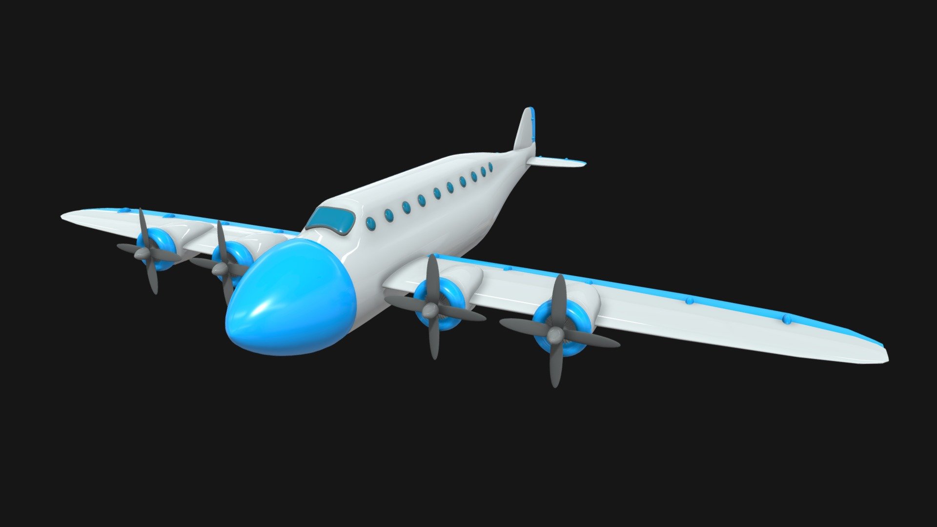 Toon plane 5 3d model