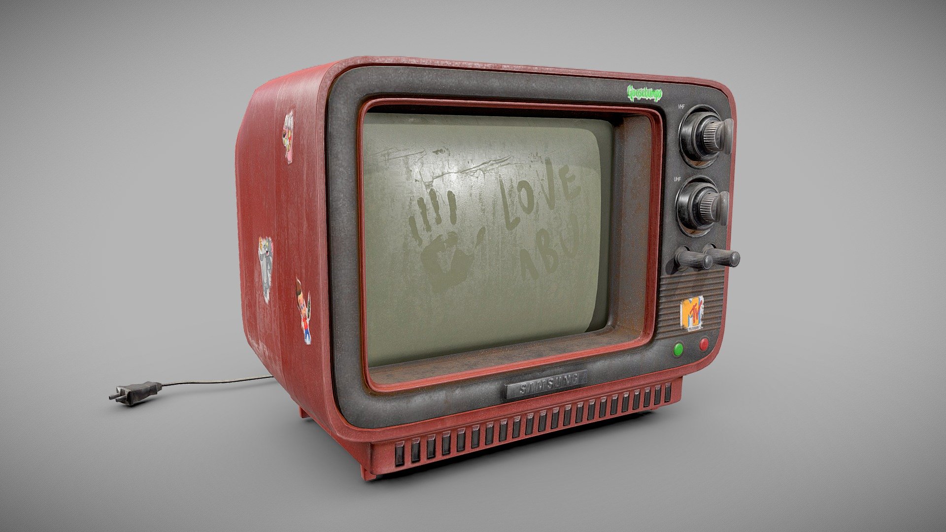 Old Television from the 90s 3d model