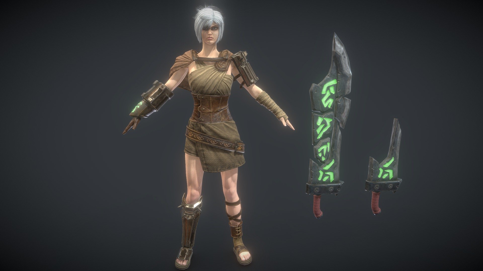 League of Legends——the Exile Riven 3d model