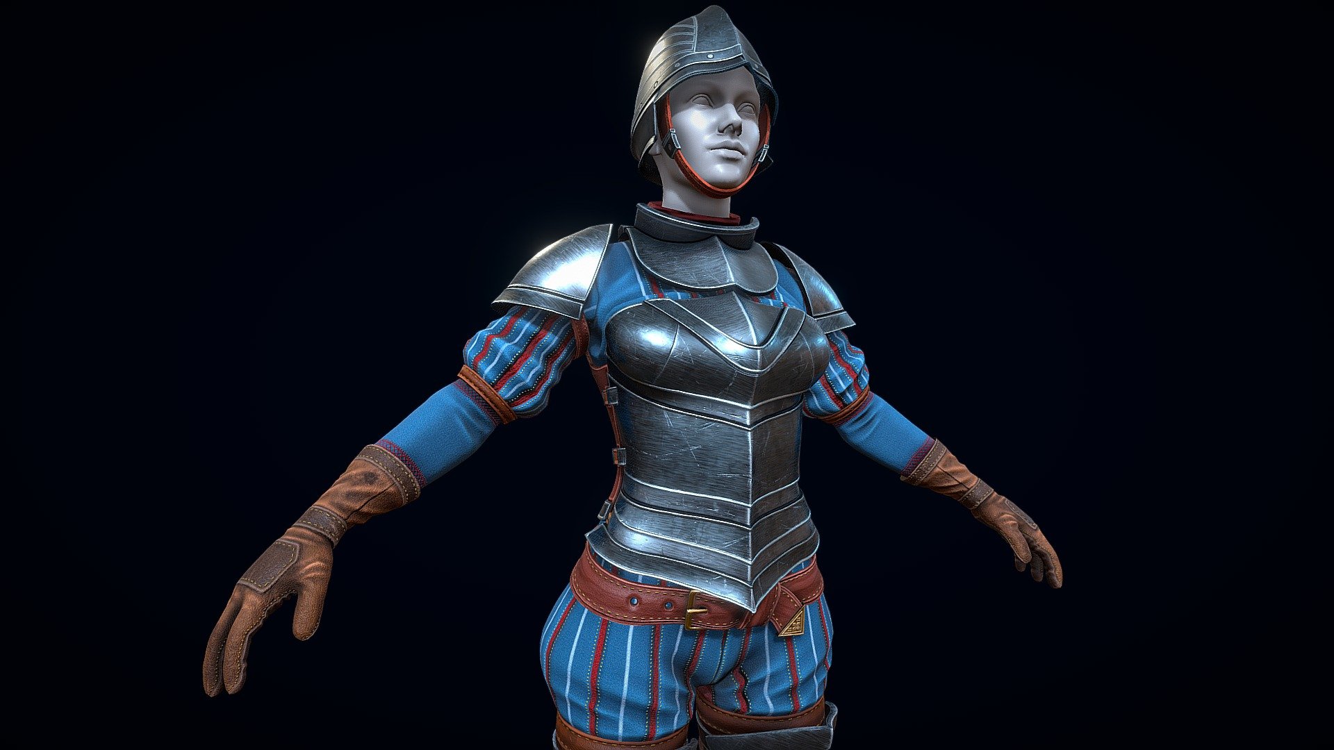 Female Guard Armor 3d model