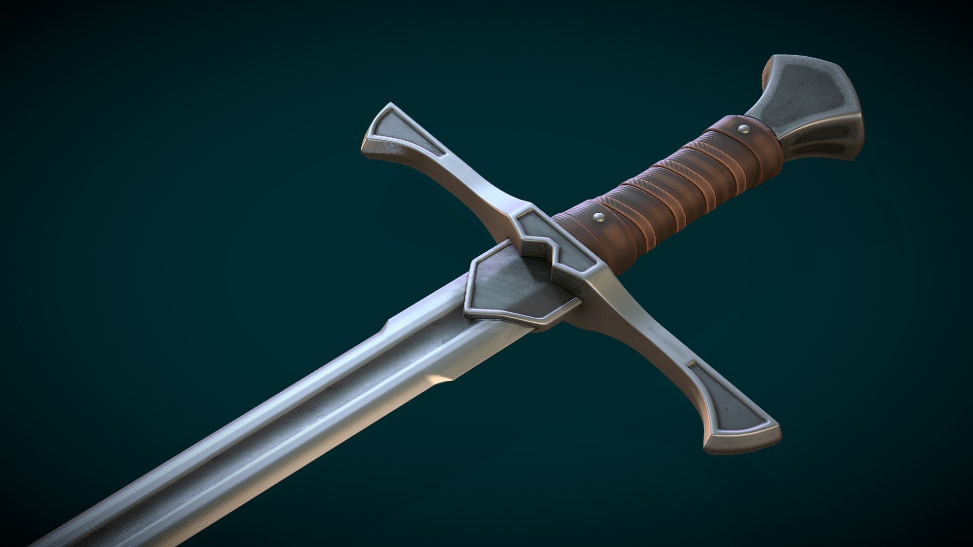 Steel sword 3d model