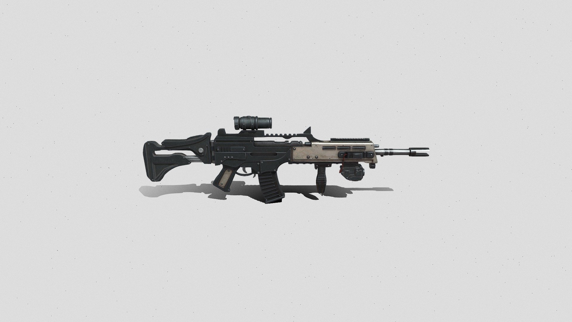 realistic rifle 3d model