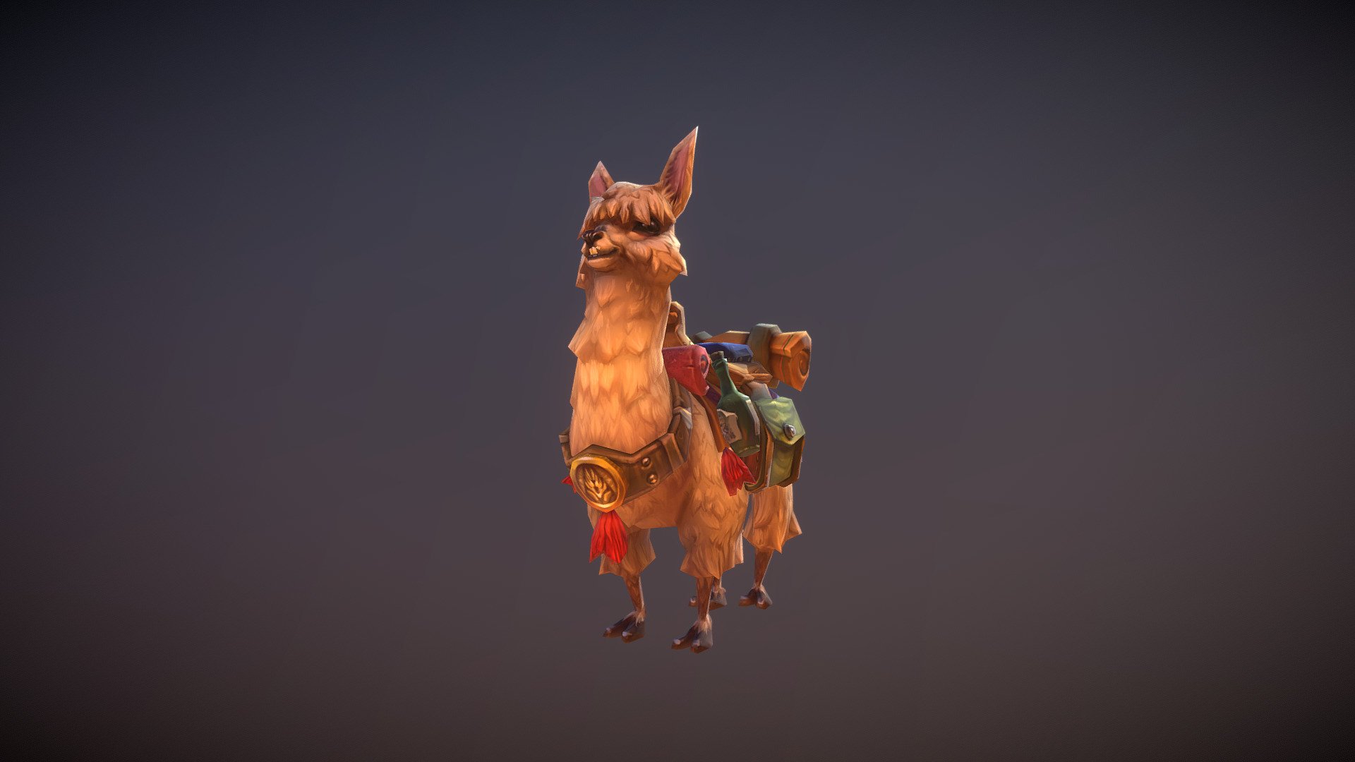 Alpaca animations 3d model