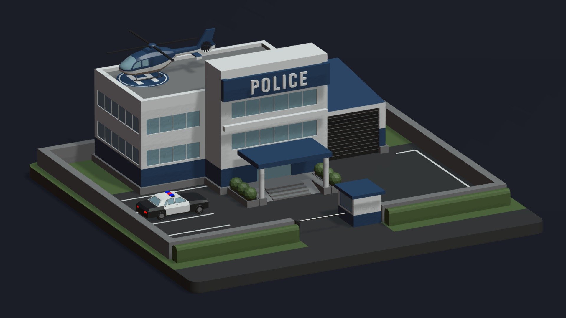 Police Station 3d model