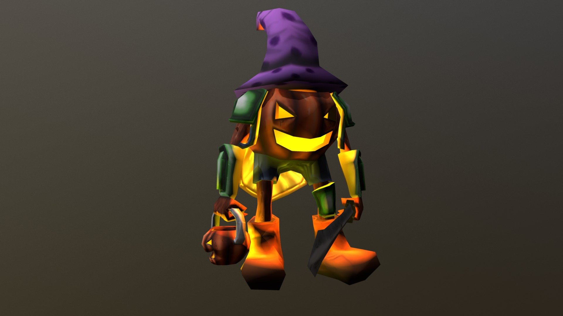 Pumpkin Character 3d model