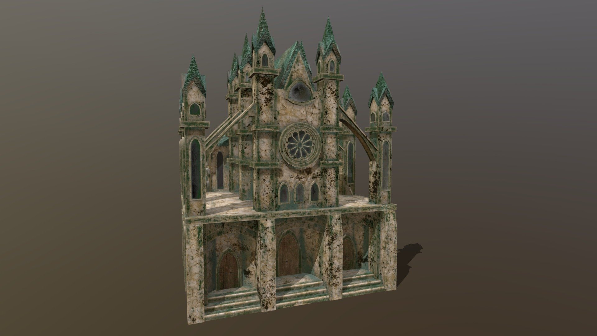 Neo-Gothic Church 3d model