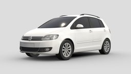 Volkswagen Golf 2011 AR/VR, LowPoly 3D Model