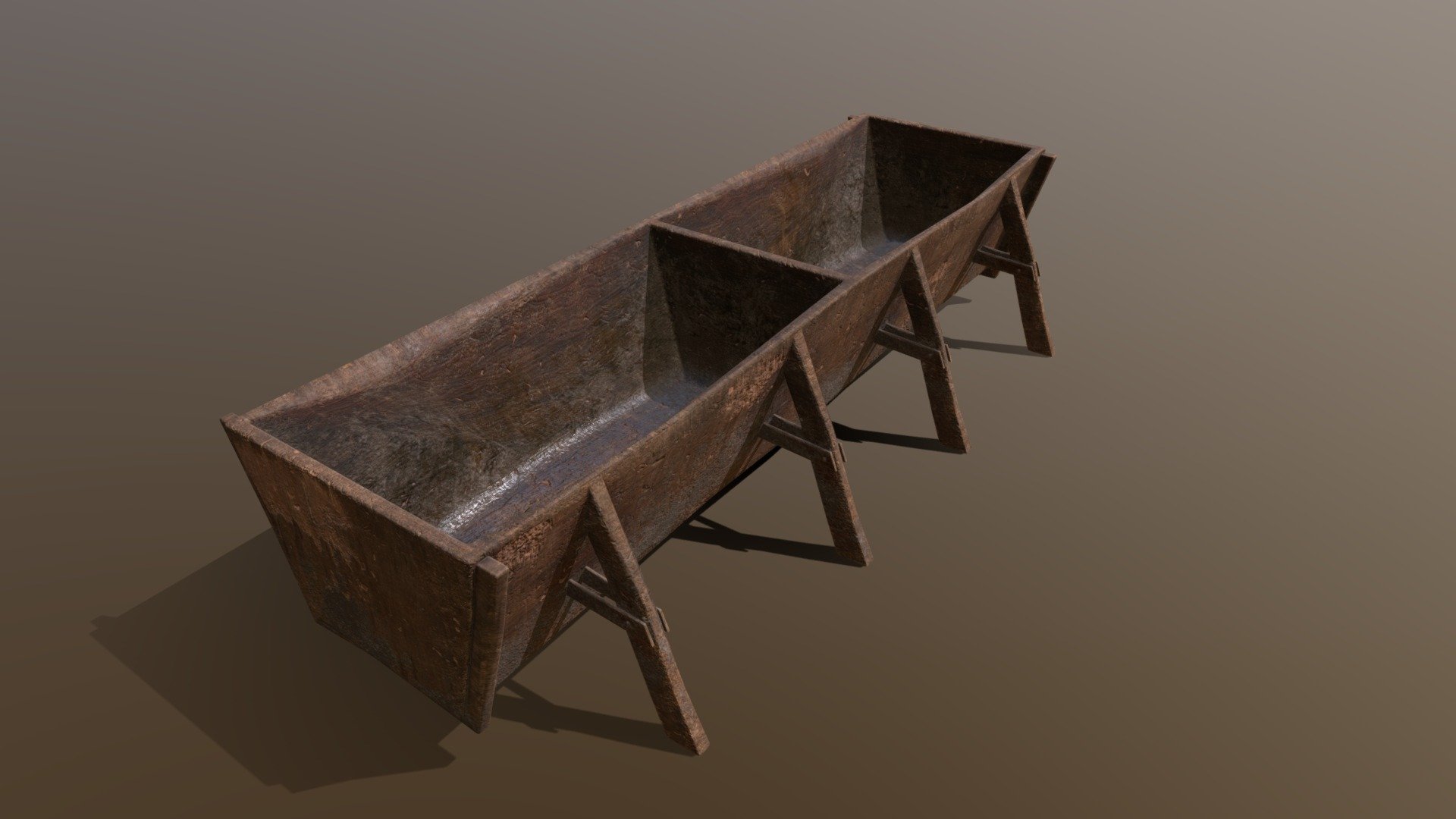 Old Medieval Trough 3d model