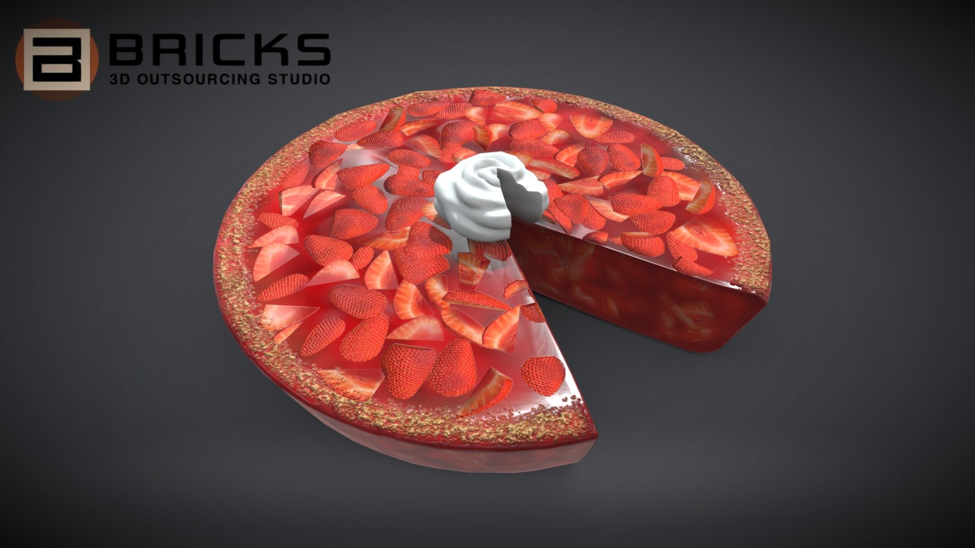 PieStrawberryChart 3d model