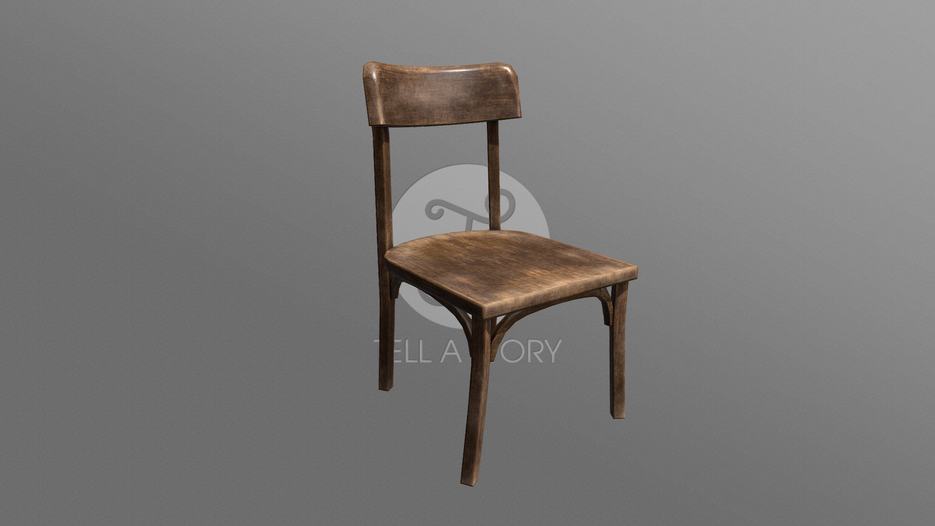 1900 Old chair 3d model