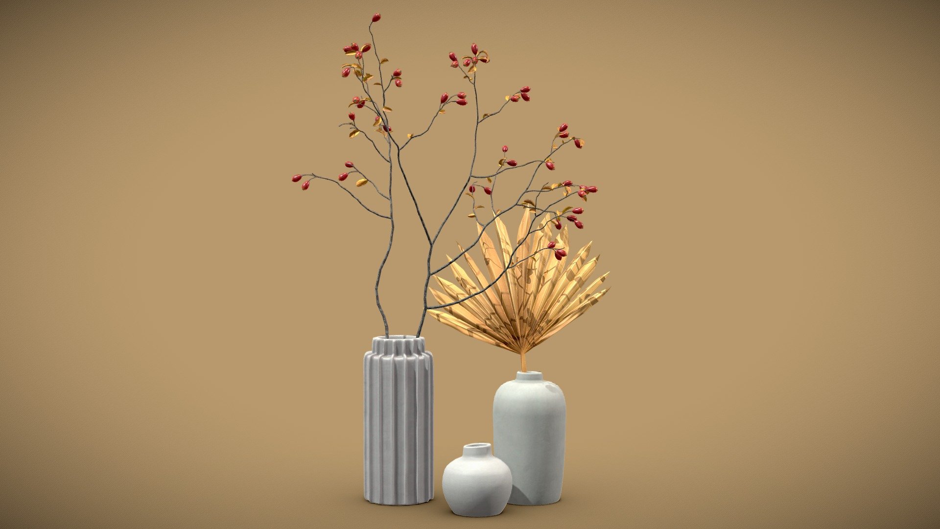 White Ceramic Vase 3d model