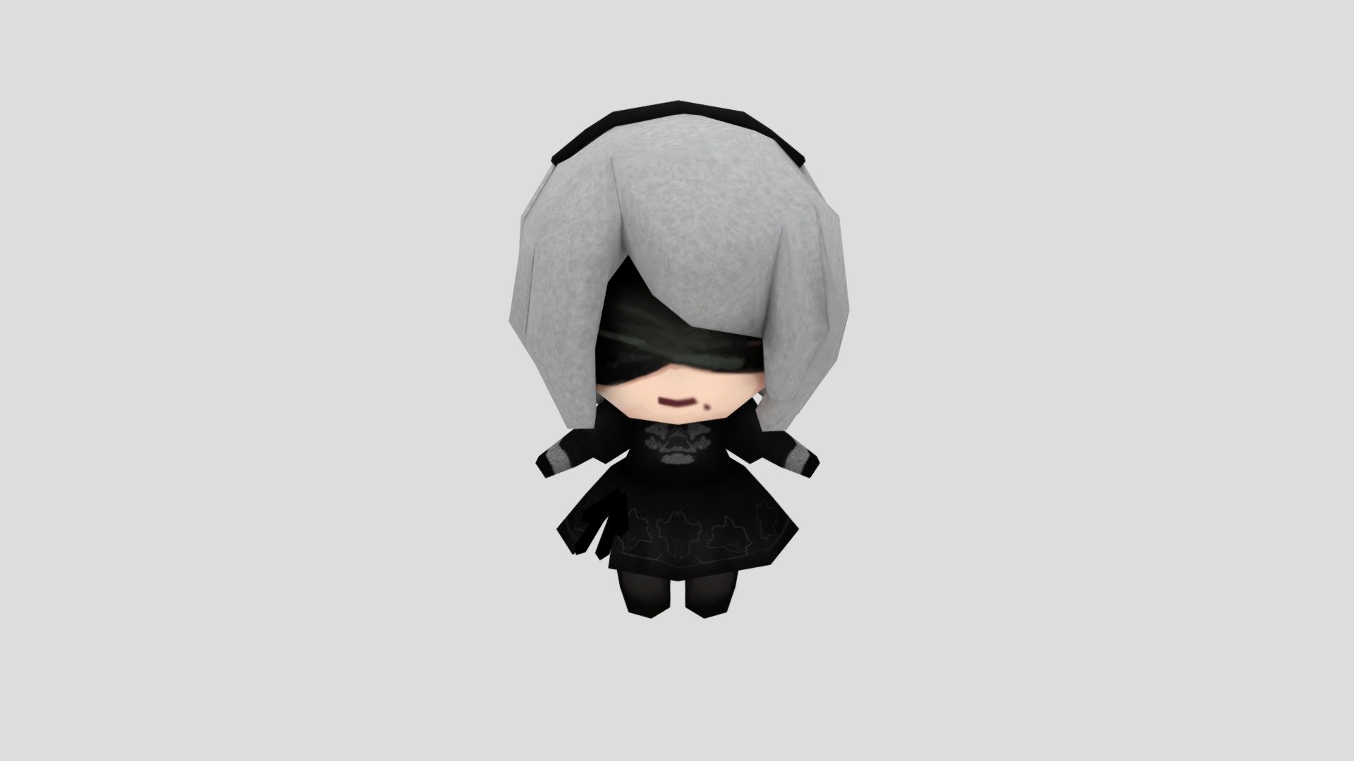 2B plush 3d model