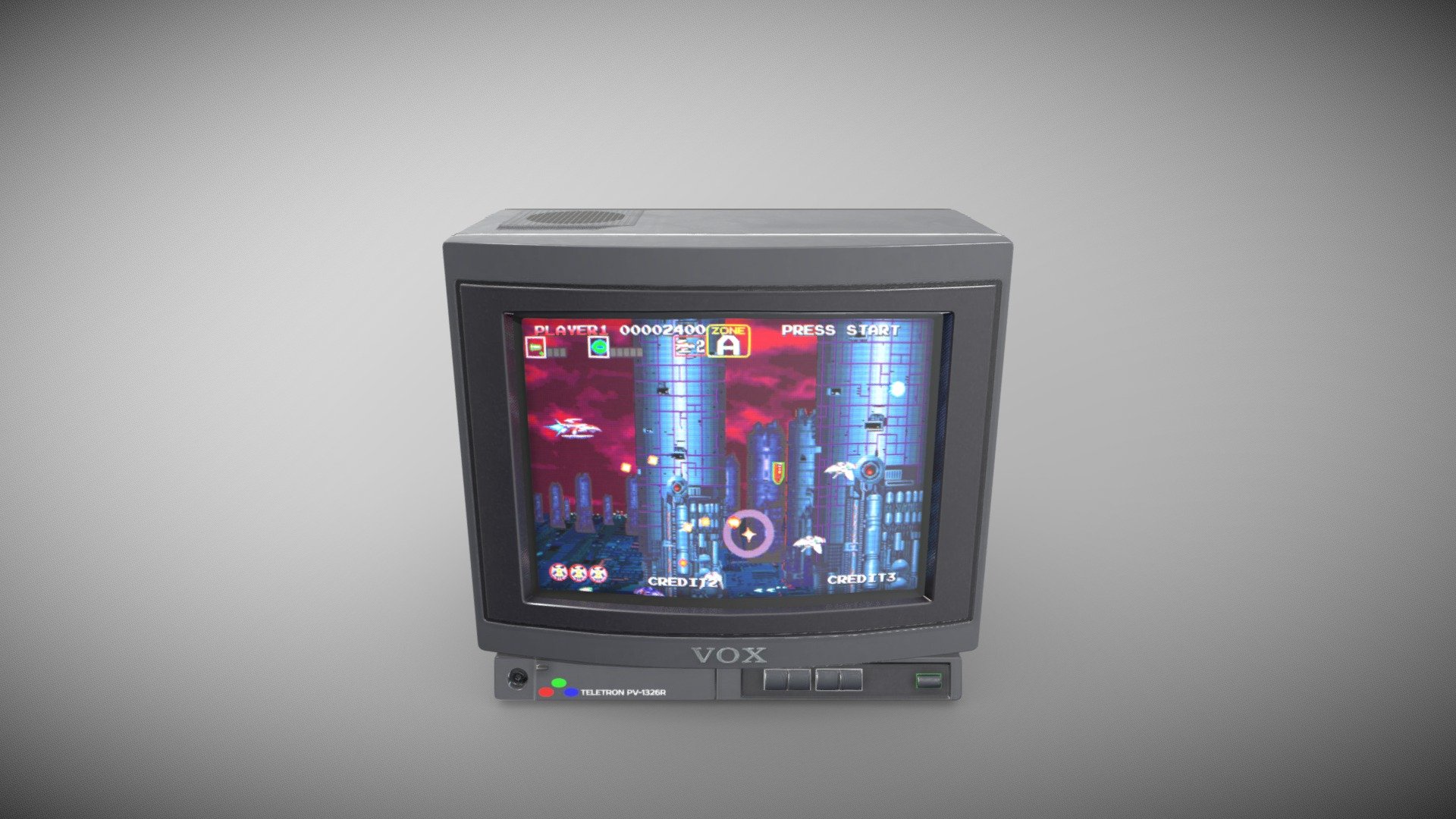 CRT TV 3d model