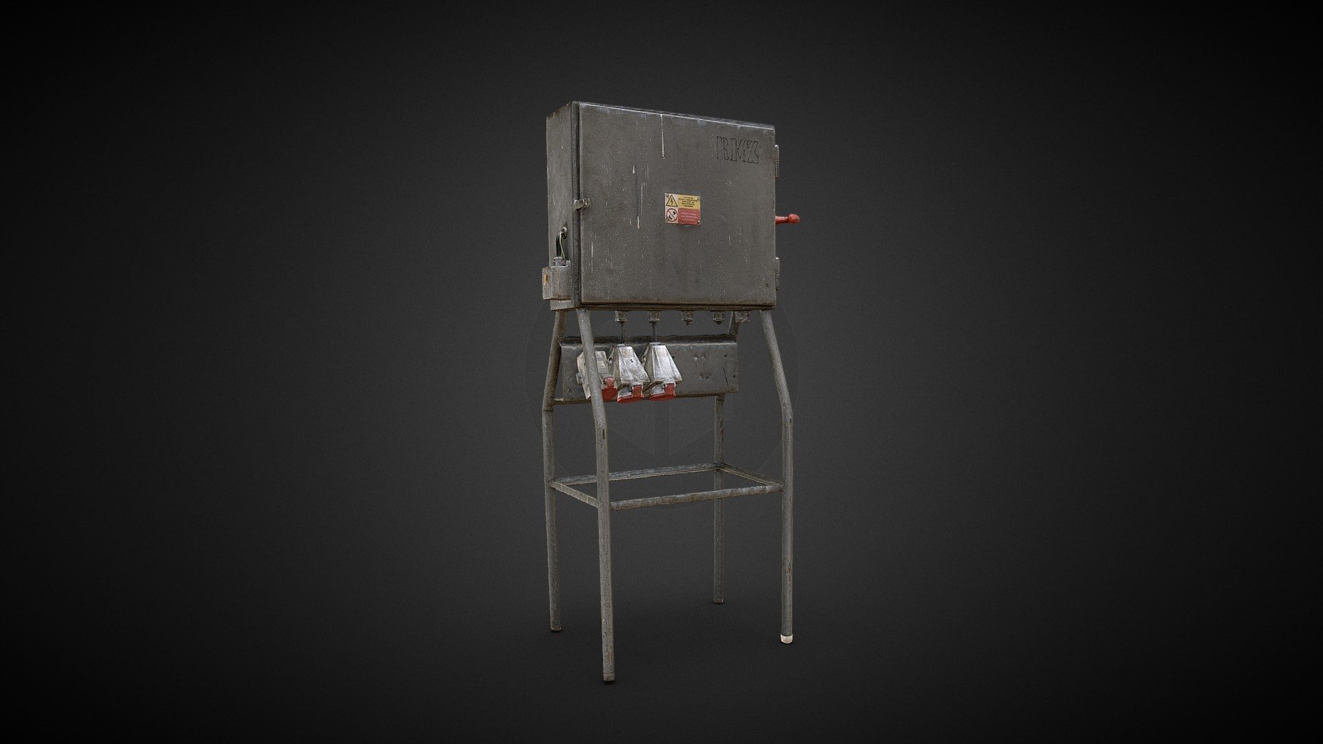 Old Electrical Cabinet Box Switchboard 3D Scan 3d model