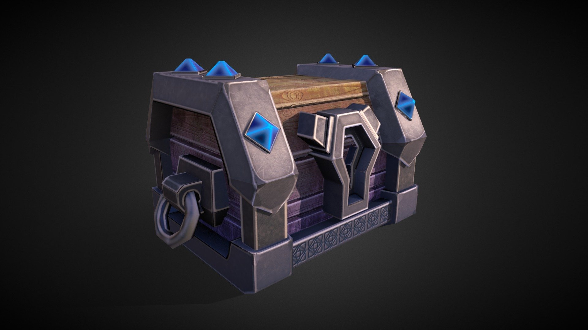 Magic Chest with Loot 3d model