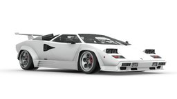 Model 3D Lamborqhini Countach LP500 white