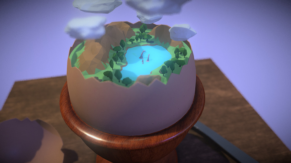 Eat an egg, find a new world 3d model