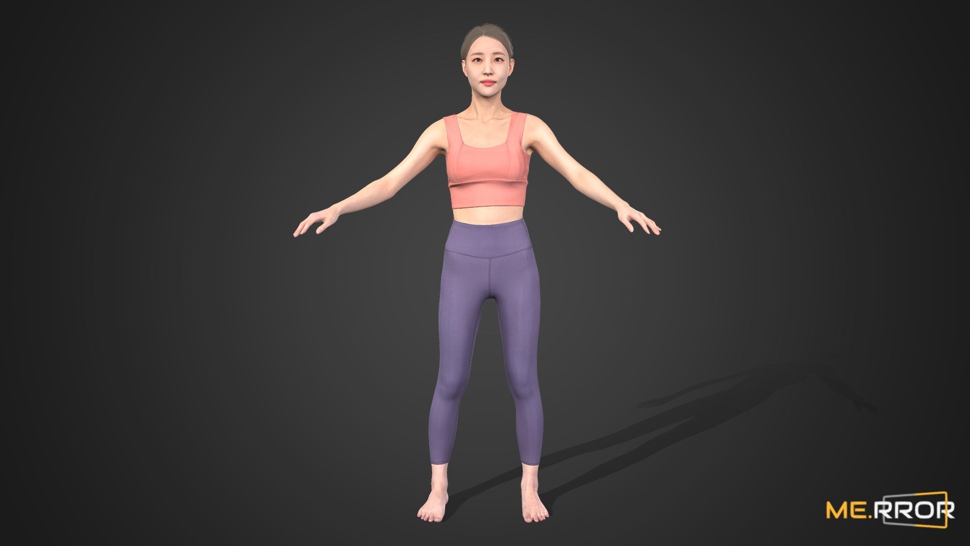 [Game-ready] Asian Woman Scan A-Posed 7 3d model