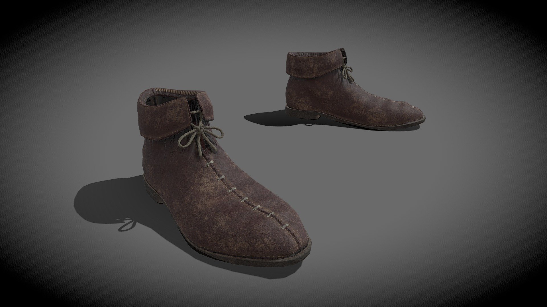 Medieval Traveler Shoes 3d model