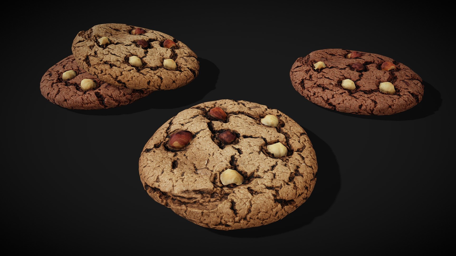 Scanned Low Poly | Cookies 3d model