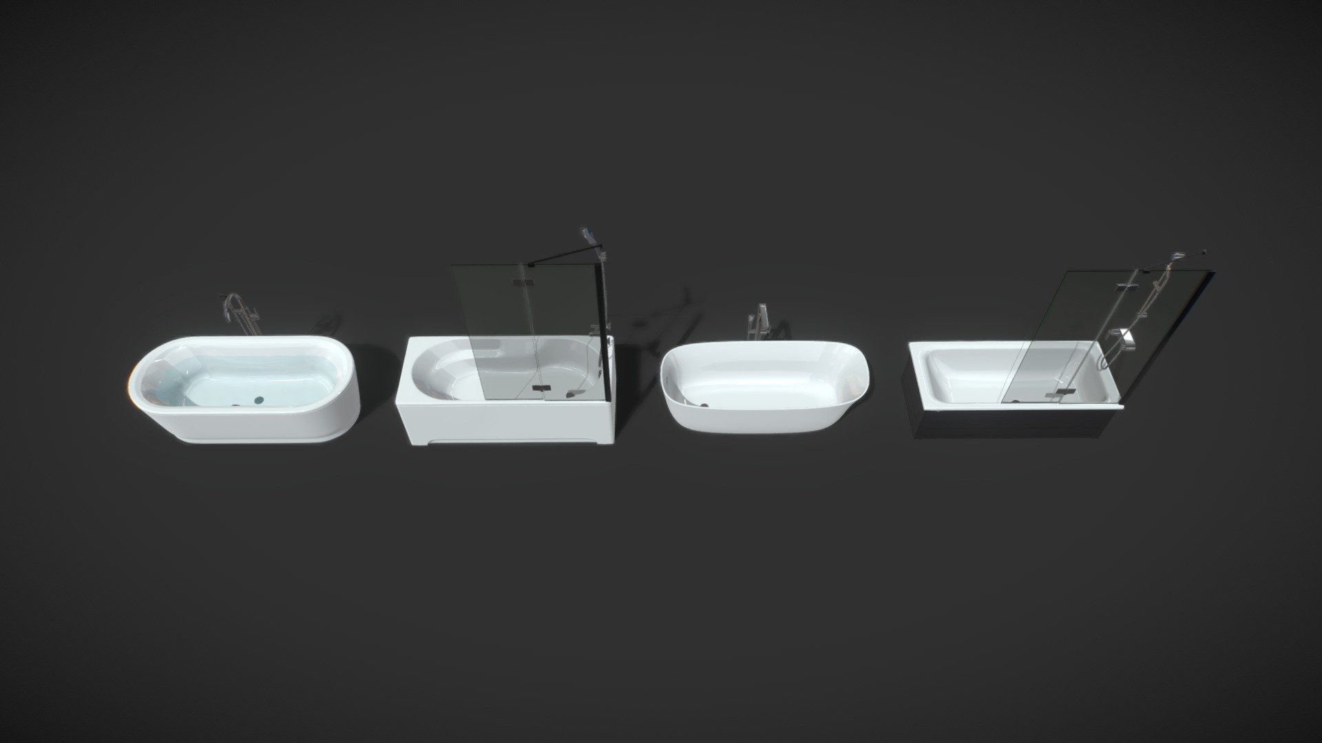 Bath set 150 Gustavsberg, Sanitana, Antoniolupi 3d model