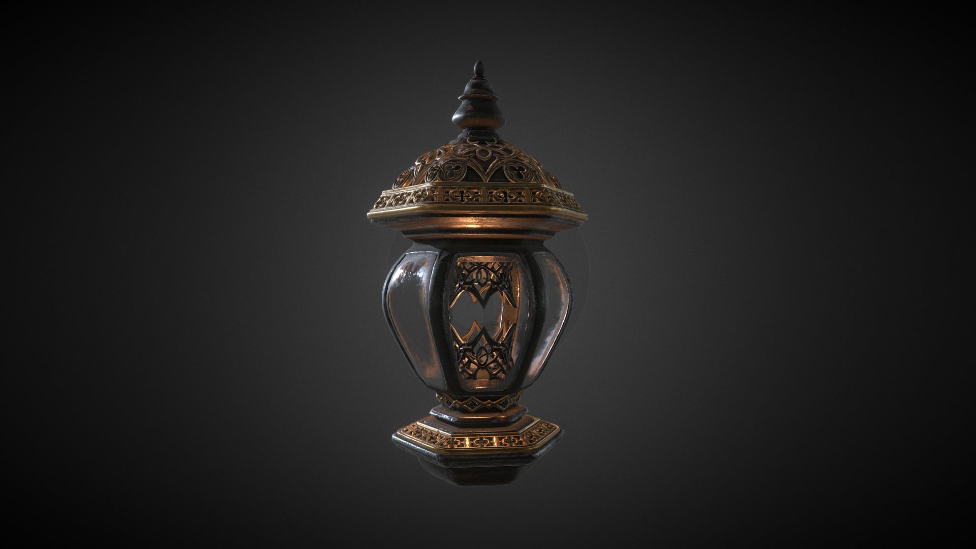 Metallic Lamp 3d model