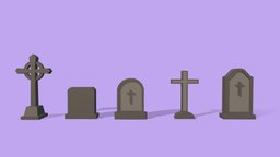 Low Poly Tombstones