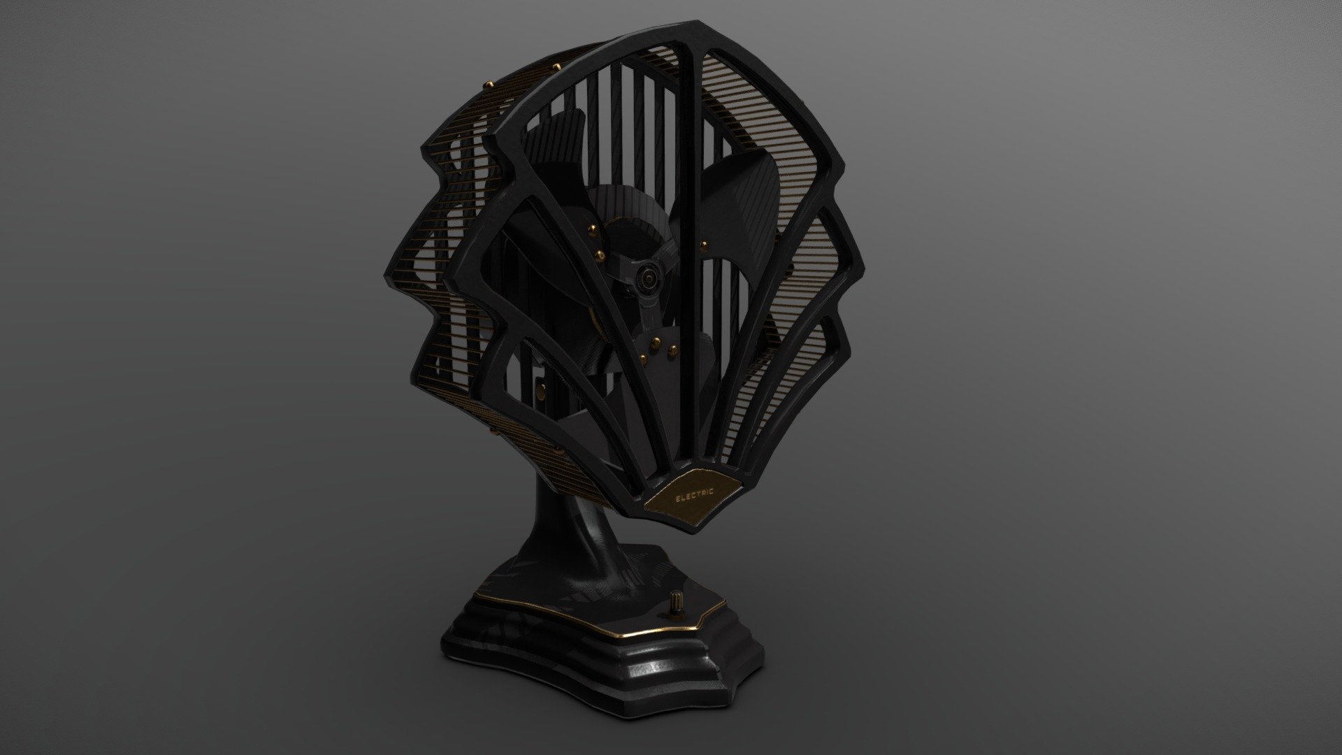 Art Deco Desk Fan 3d model