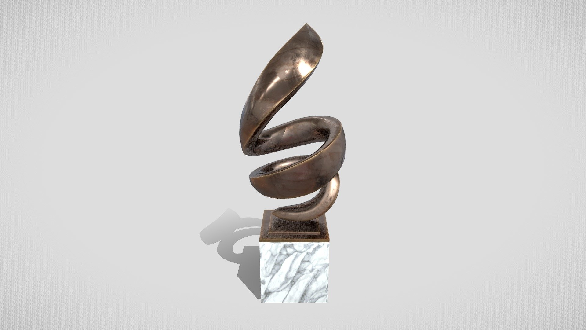 Modern Abstract Bronze Art Sculpture 19 3d model