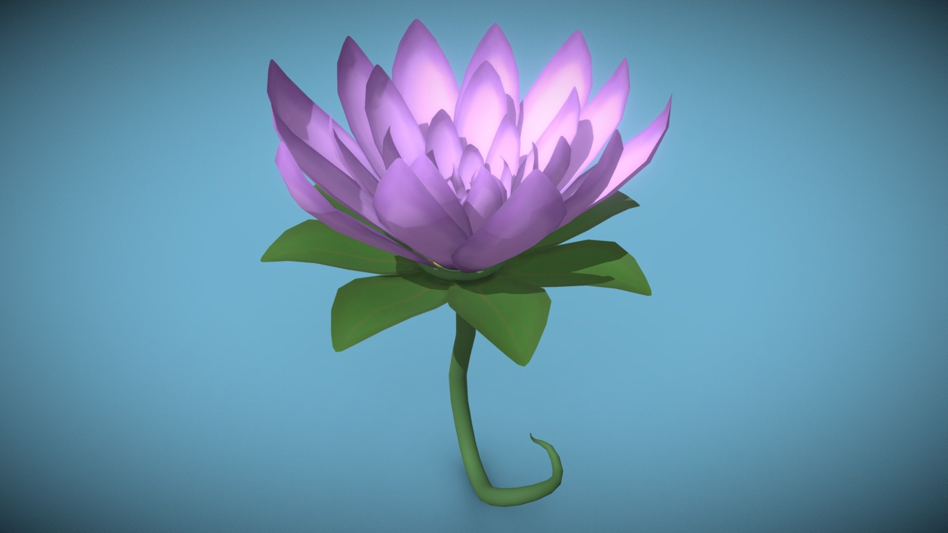 Stylized Lotus Flower 3d model