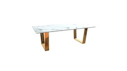 Atlas Coffee Table Stone & Gold