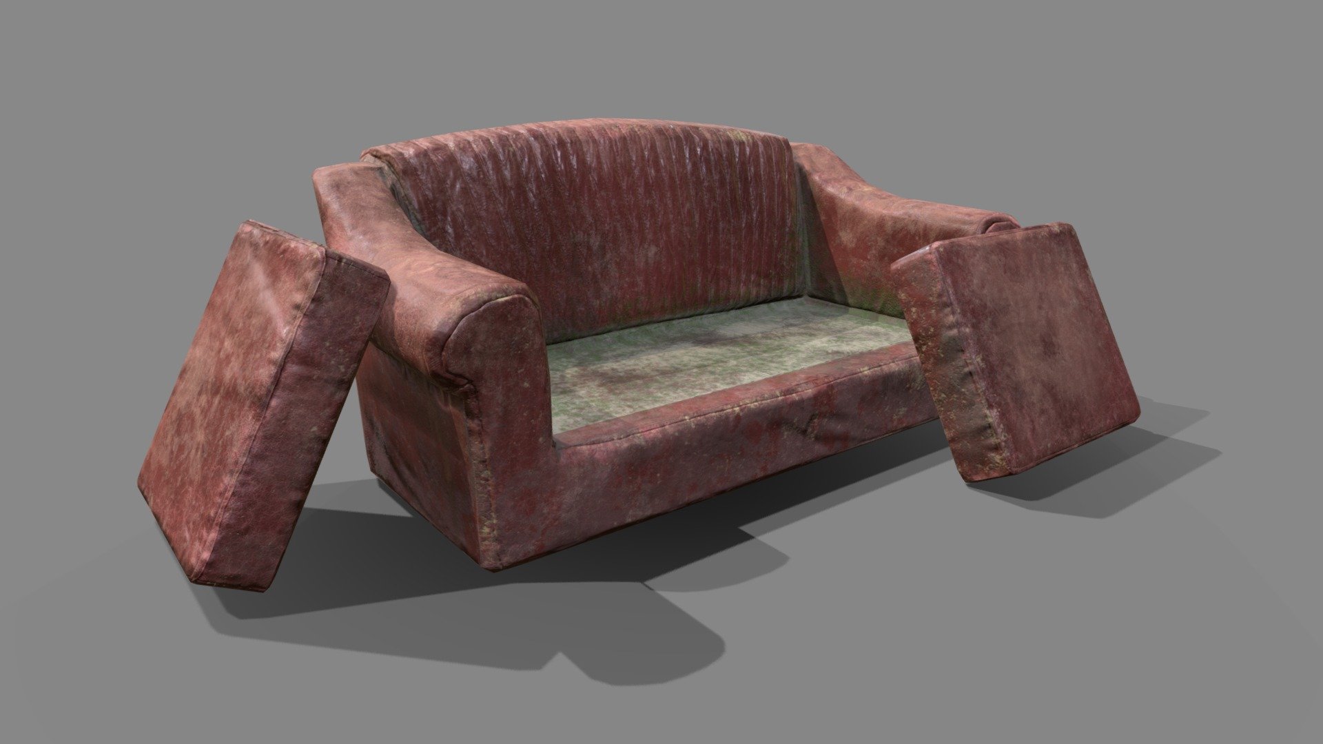 Old couch 3d model