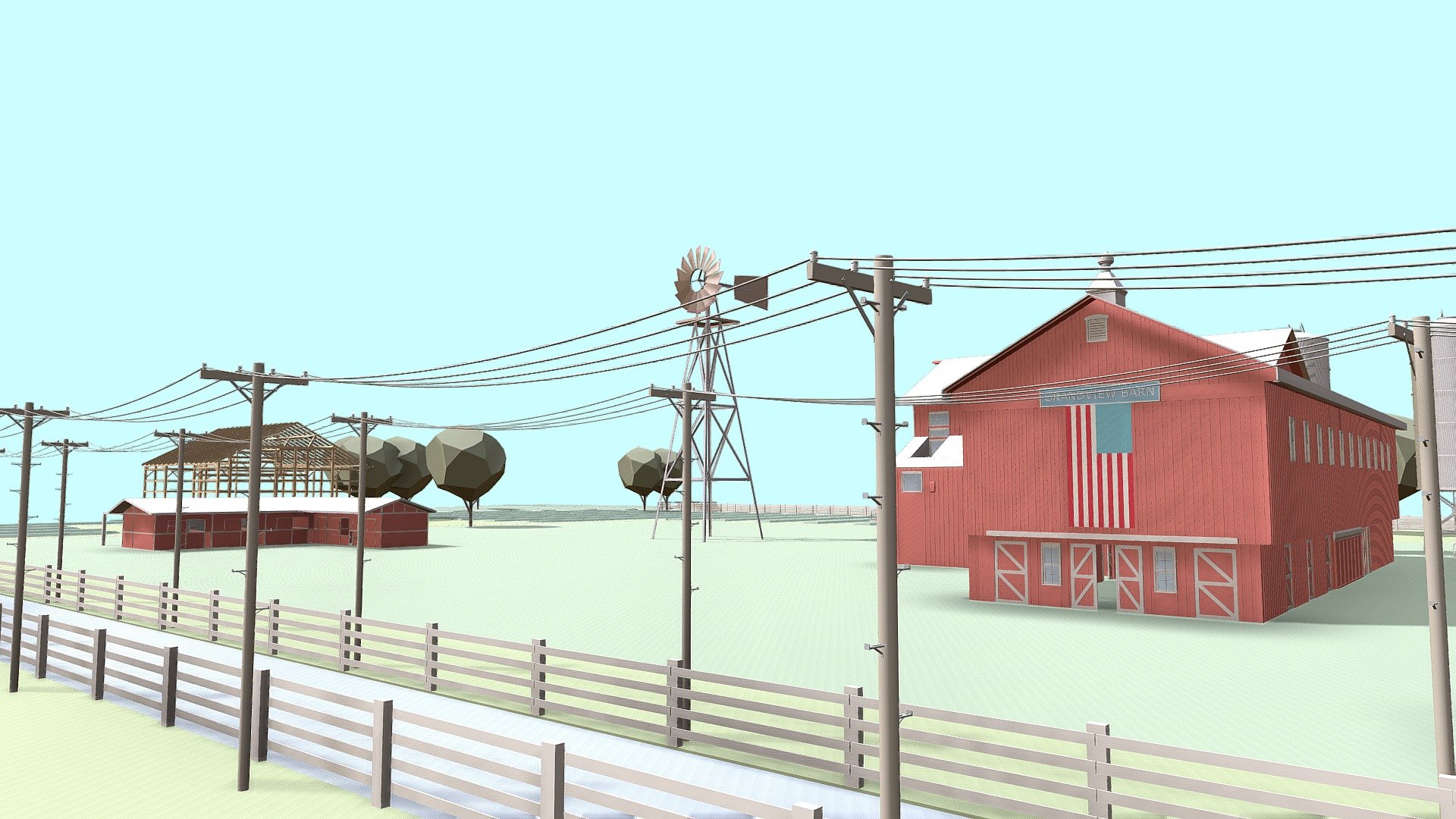 American Farm 3d model