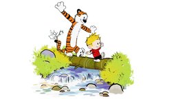 Calvin and Hobbes Log Bridge