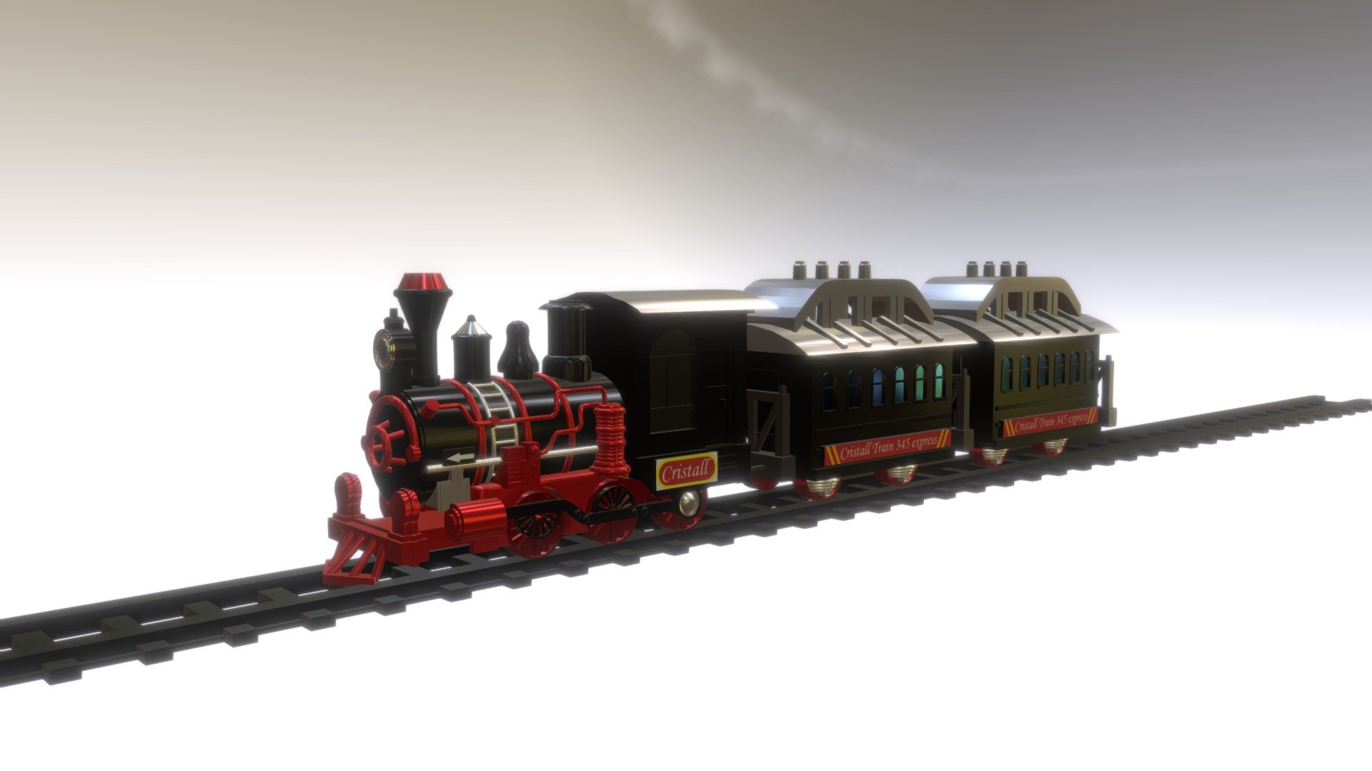 Train for games 3d model