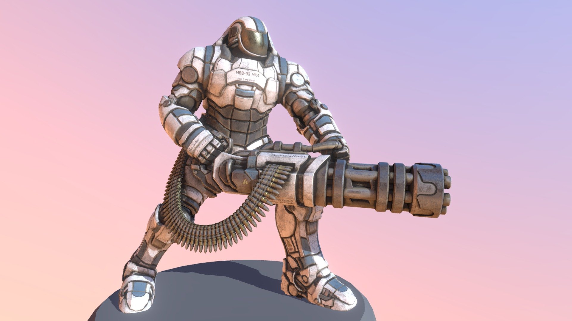 sci-fi heavy armor: MMB-03 Mk4 "Colossus" 3d model