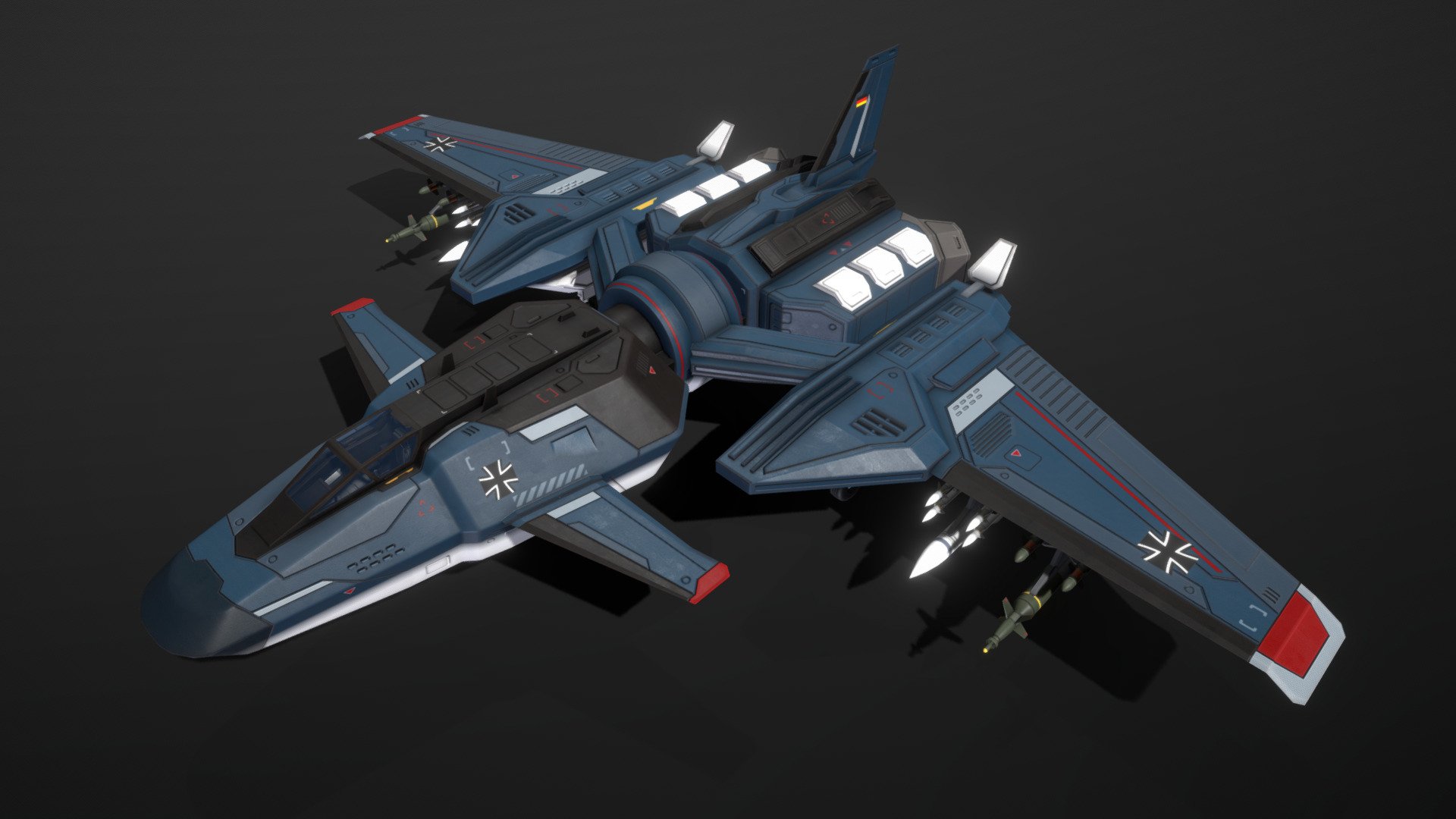 Scifi Fighter SUI45 3d model