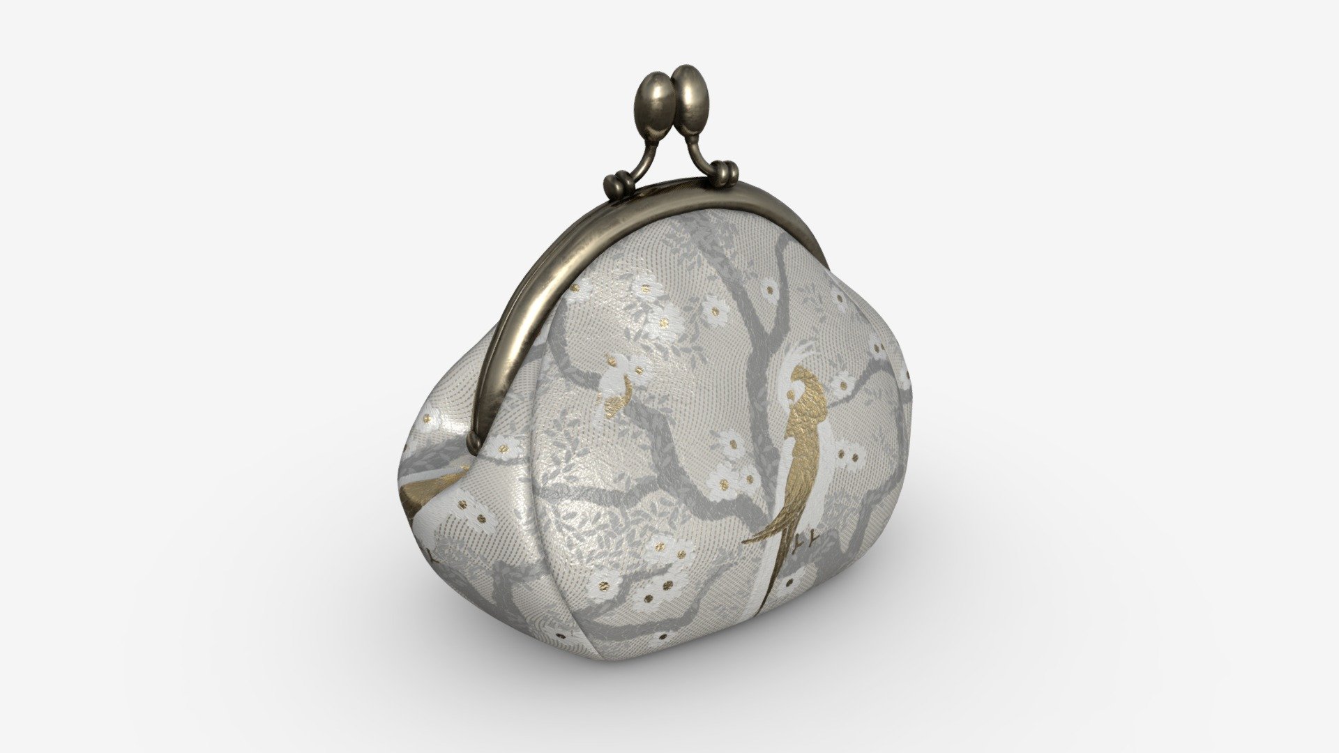 Female coin purse 02 Light 3d model