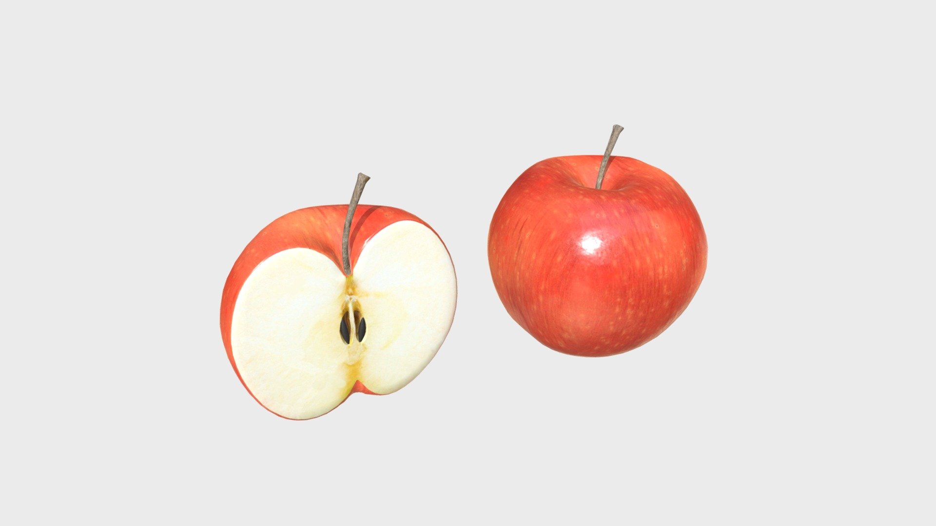 Red apples 3d model