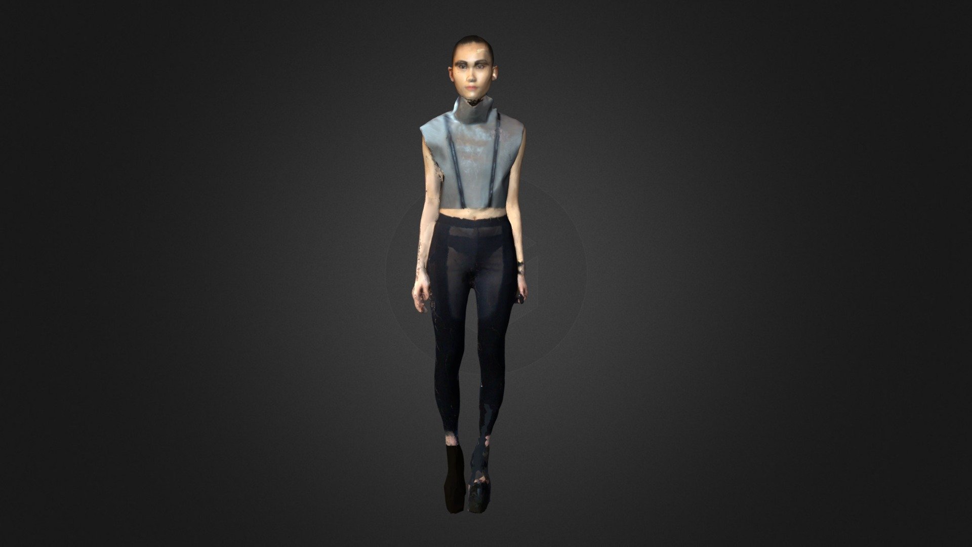 Chromat Lucite Crop Vest 3d model