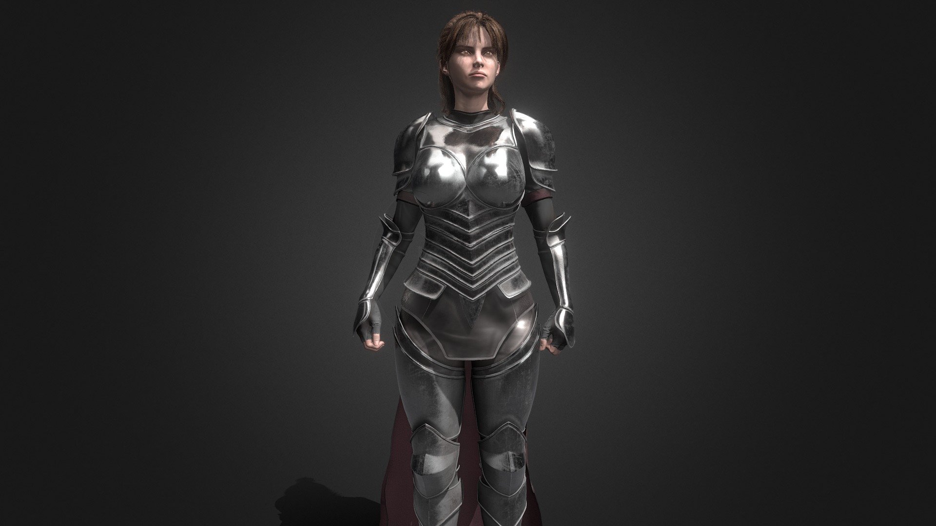 PBR Female Fantasy Hero v3 (Rigged) 3d model