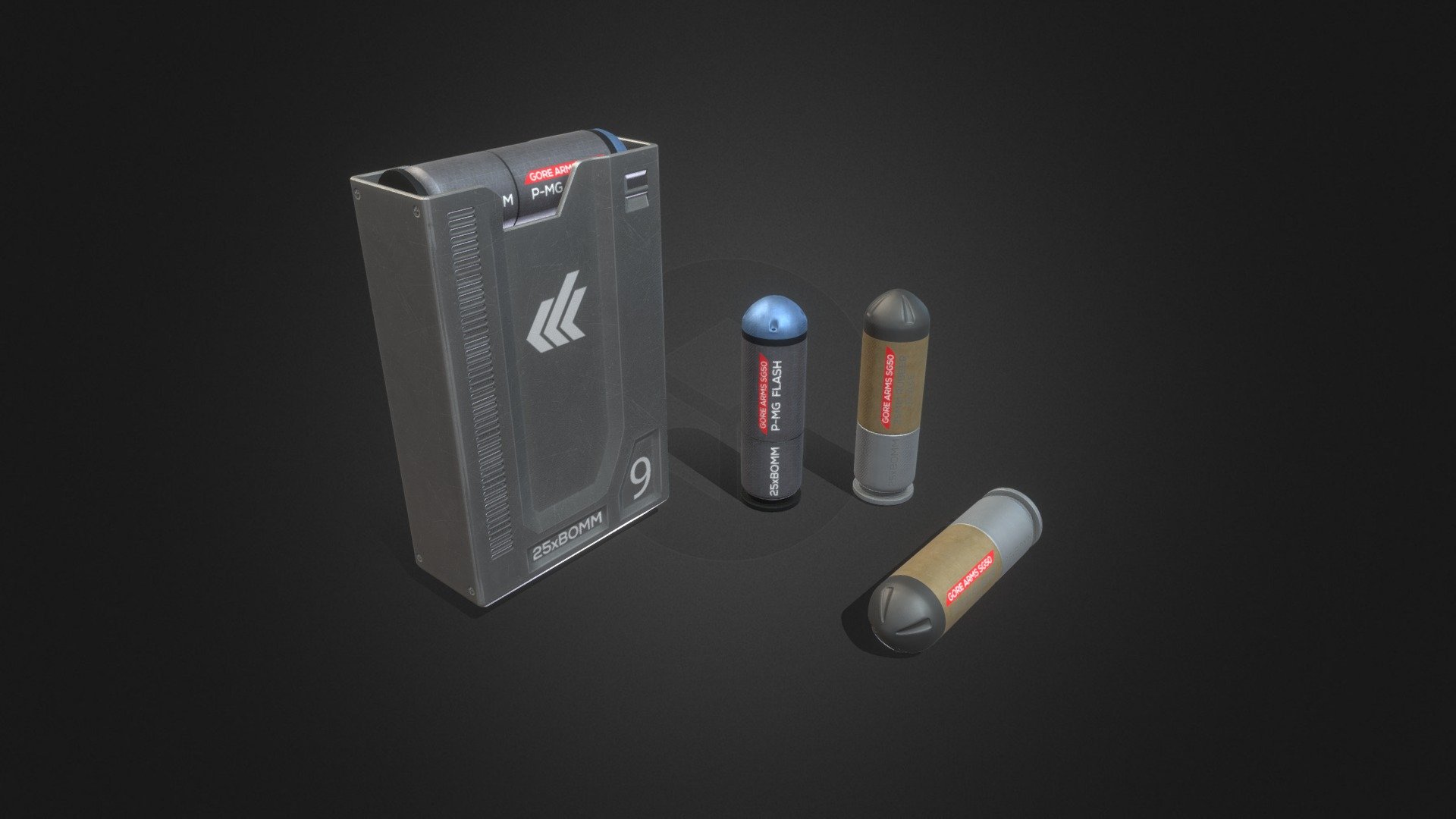 Magazine and Bullet x2 3d model