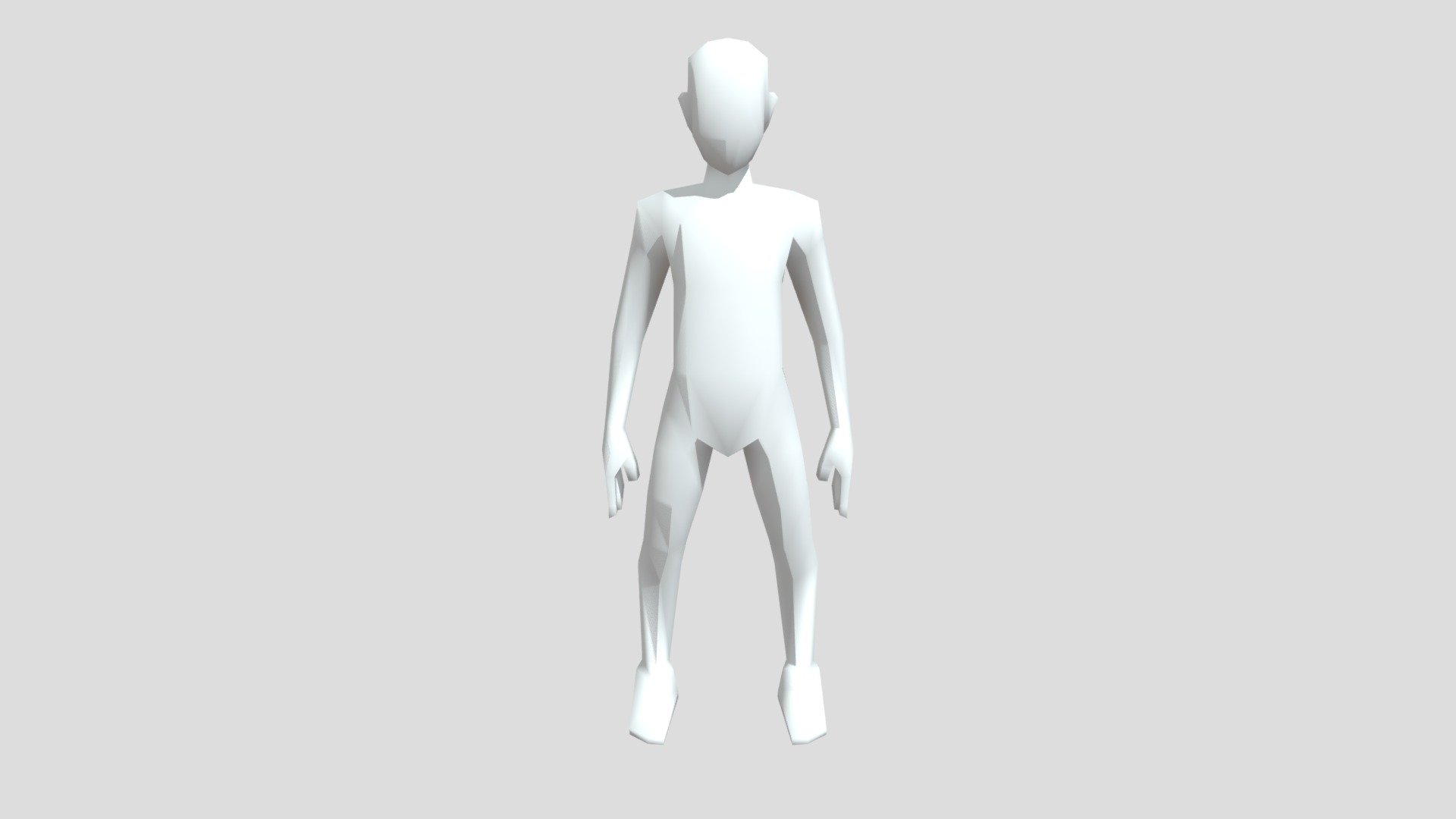 low poly person 3d model