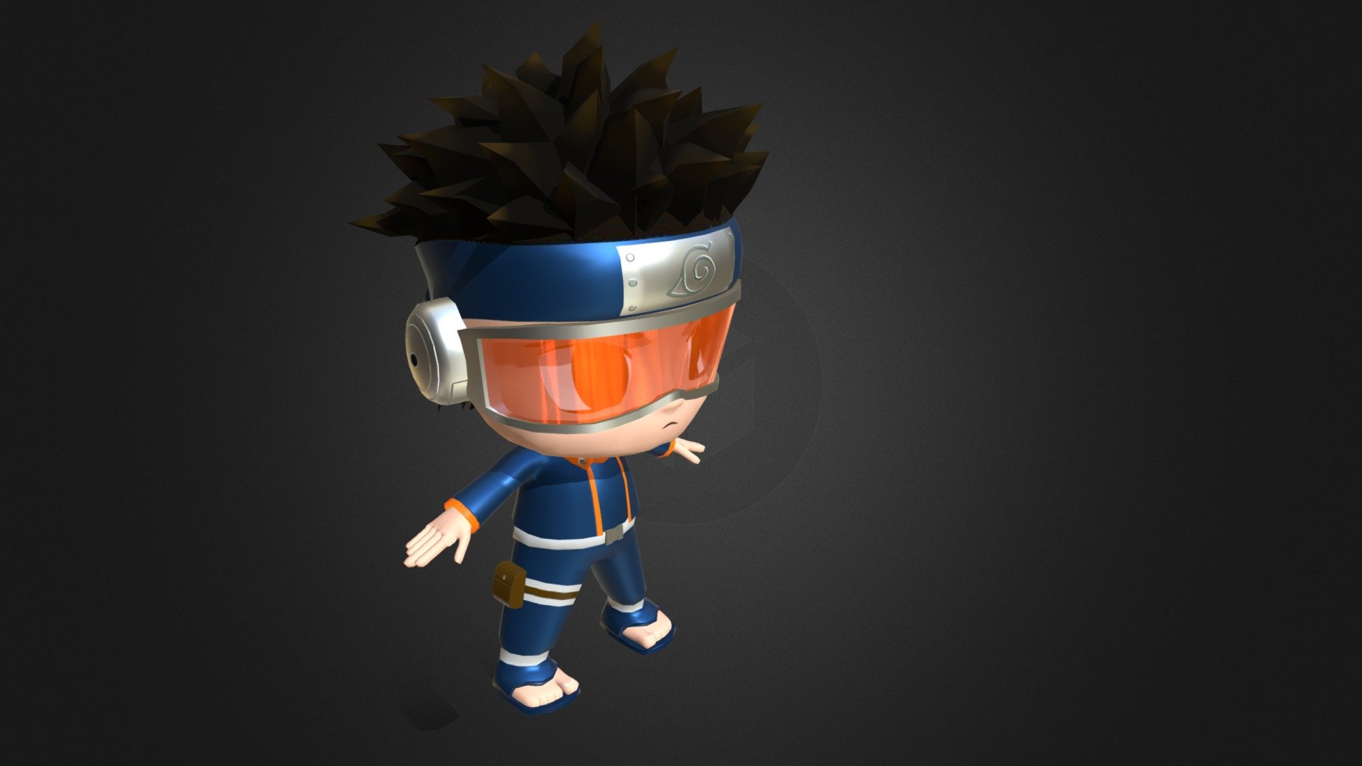 Obito Lowpoly WiP 3d model