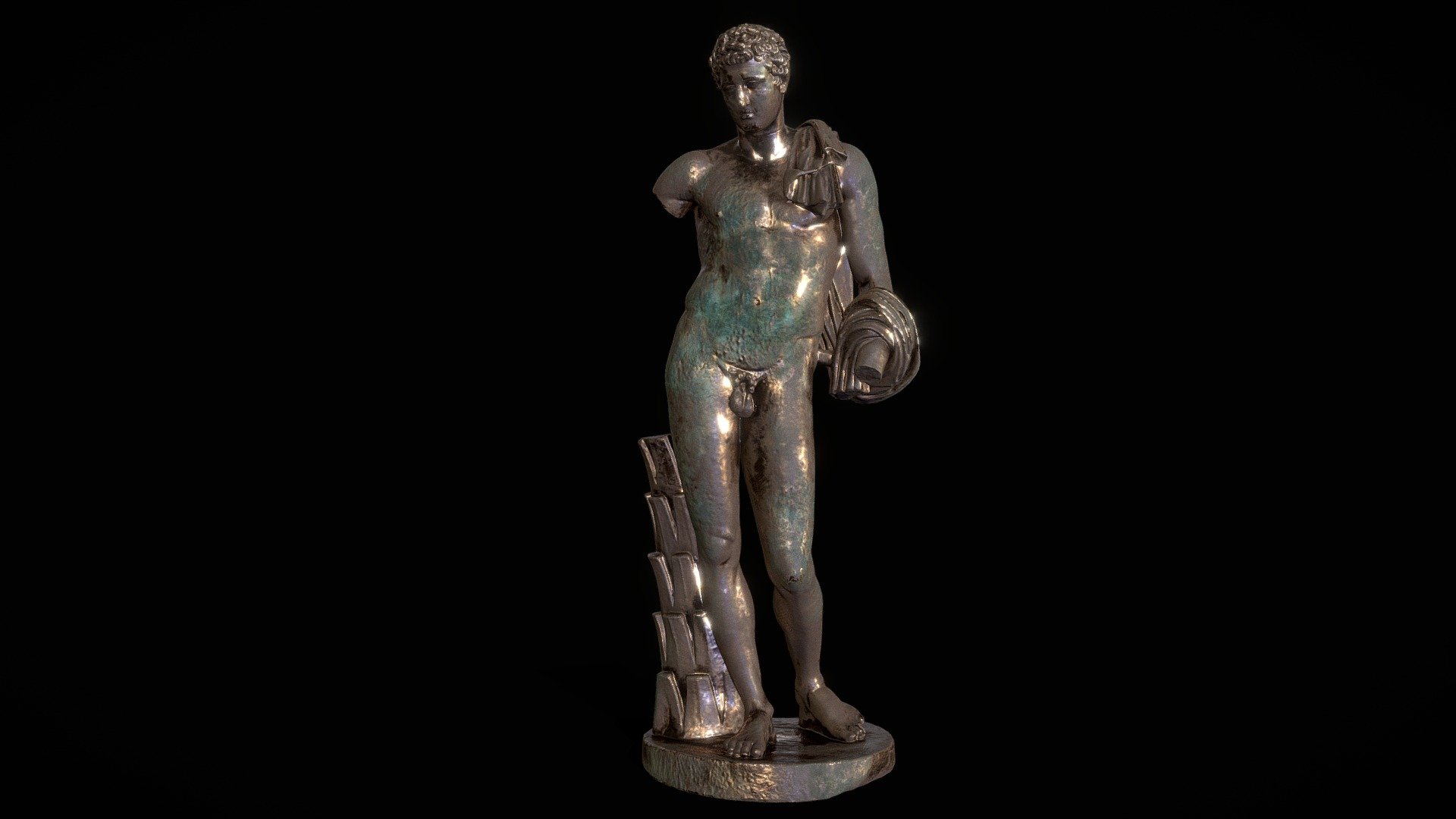 hermes-belvedere-antinous_bronze 3d model