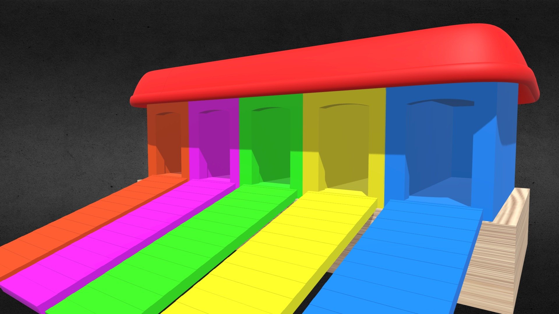 ASMR_Colourful_Car_Garage 3d model