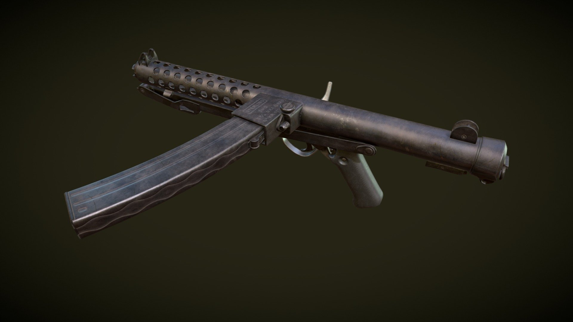 L2A3 sterling smg 3d model